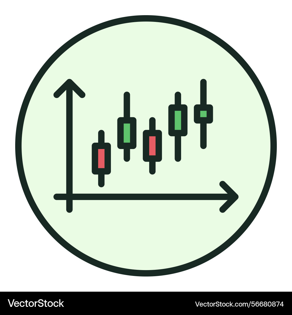 Crypto trading graph colored round icon or design – Royalty-Free Vector |  VectorStock