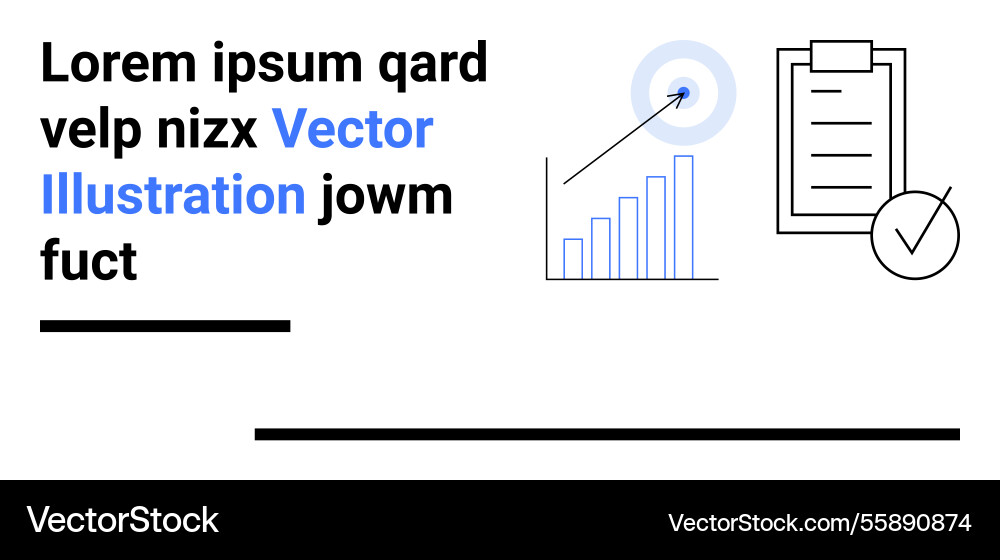 Data analysis with graph target achievement Data analysis with graph target achievement Vector Image