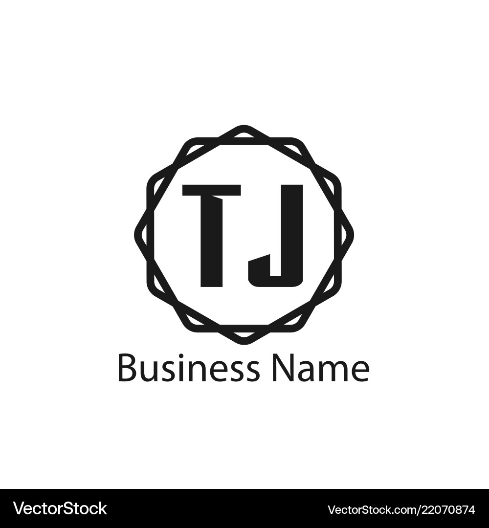 Erster Buchstabe tj Logo Vorlage Design Erster Buchstabe tj Logo Vorlage Design vektorbild