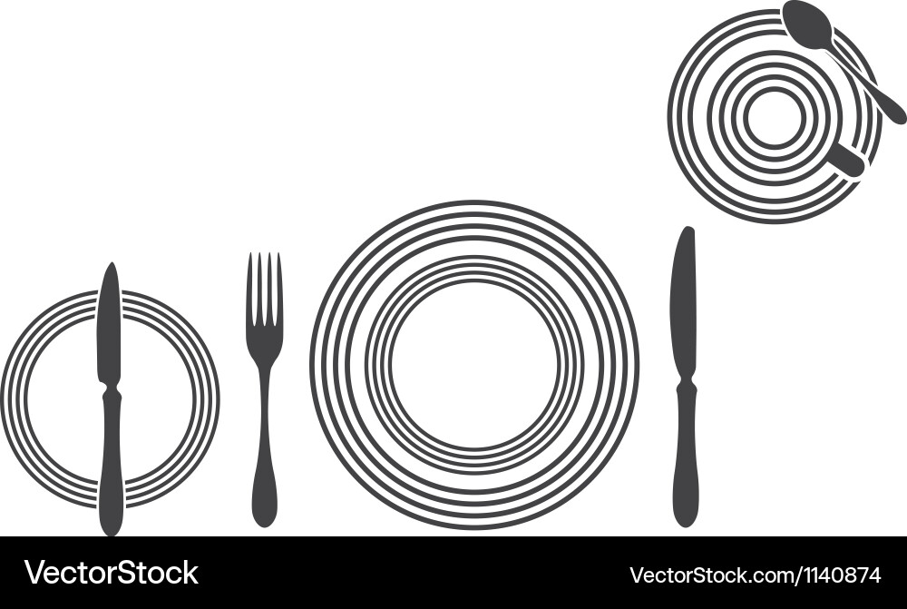 Etiquette proper table setting Vector Image