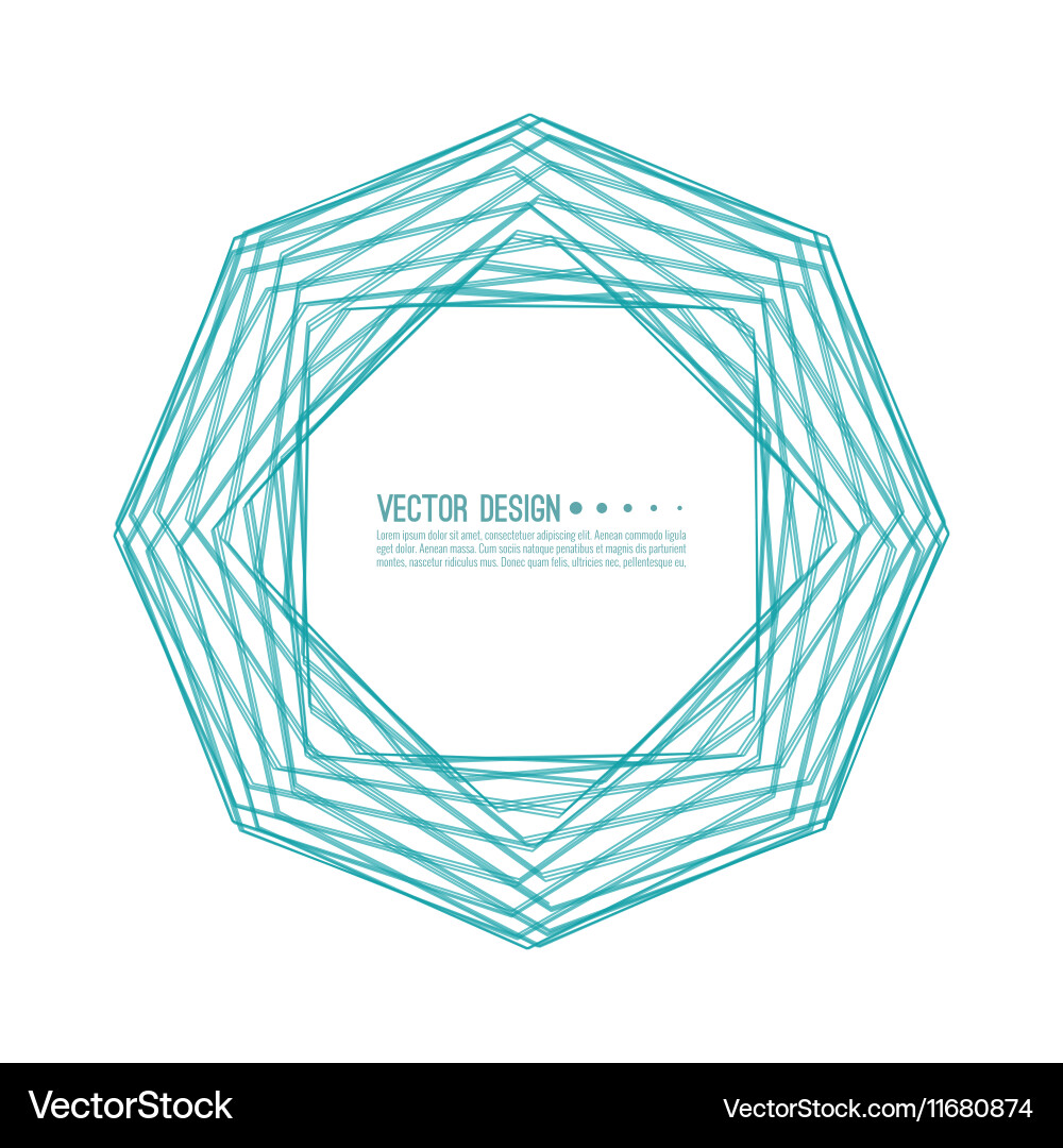 Geometric Intersecting Shapes Background vector image