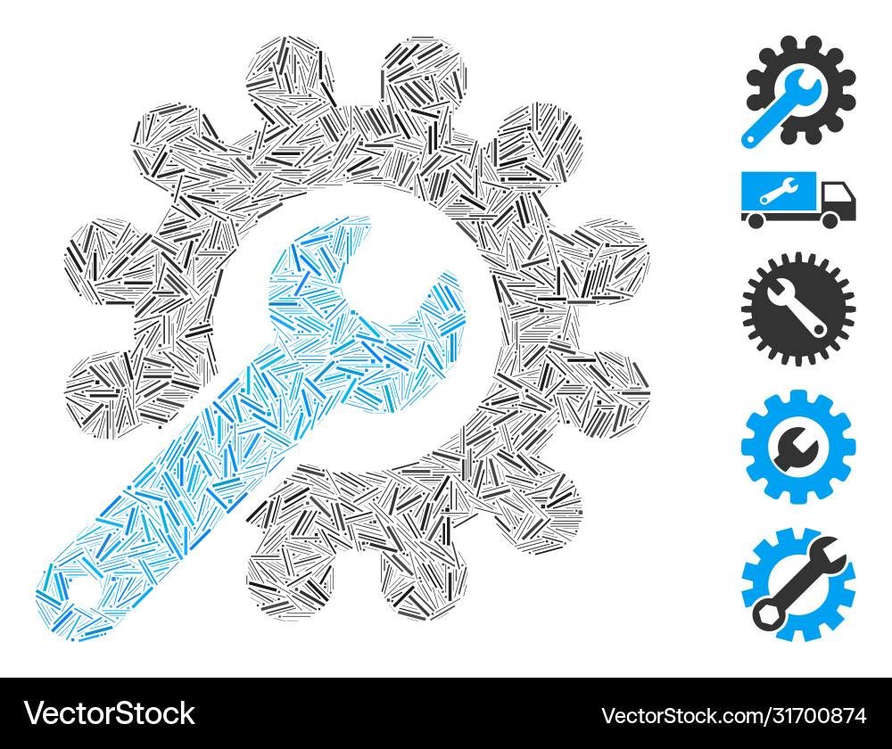 Hatch mosaic customization tools icon Hatch mosaic customization tools icon vector image