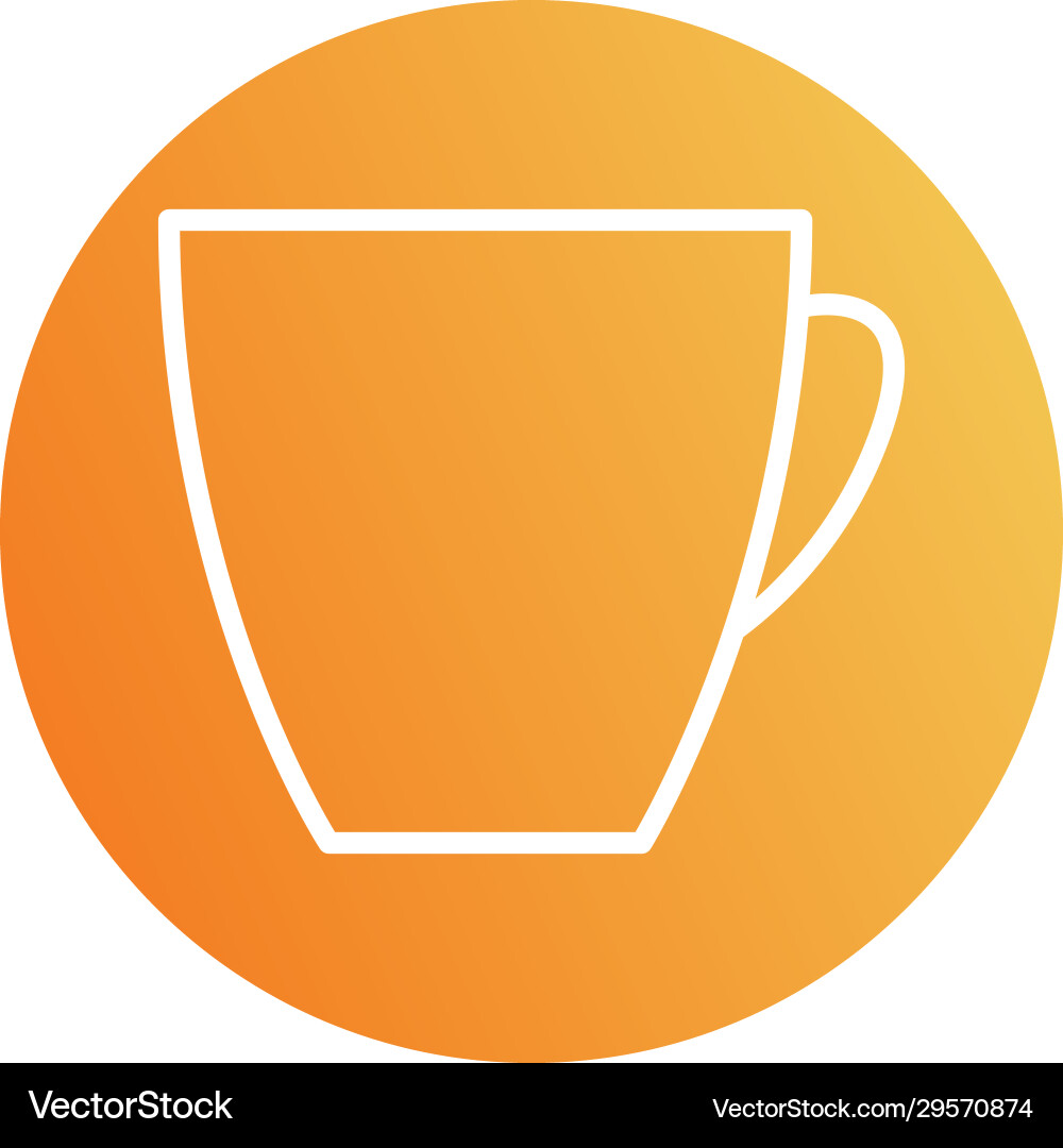 Isolated mug block style icon design vector image