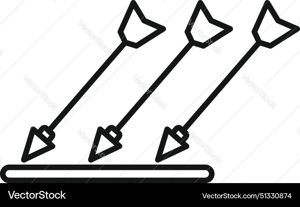 Line art of three arrows Vector Image