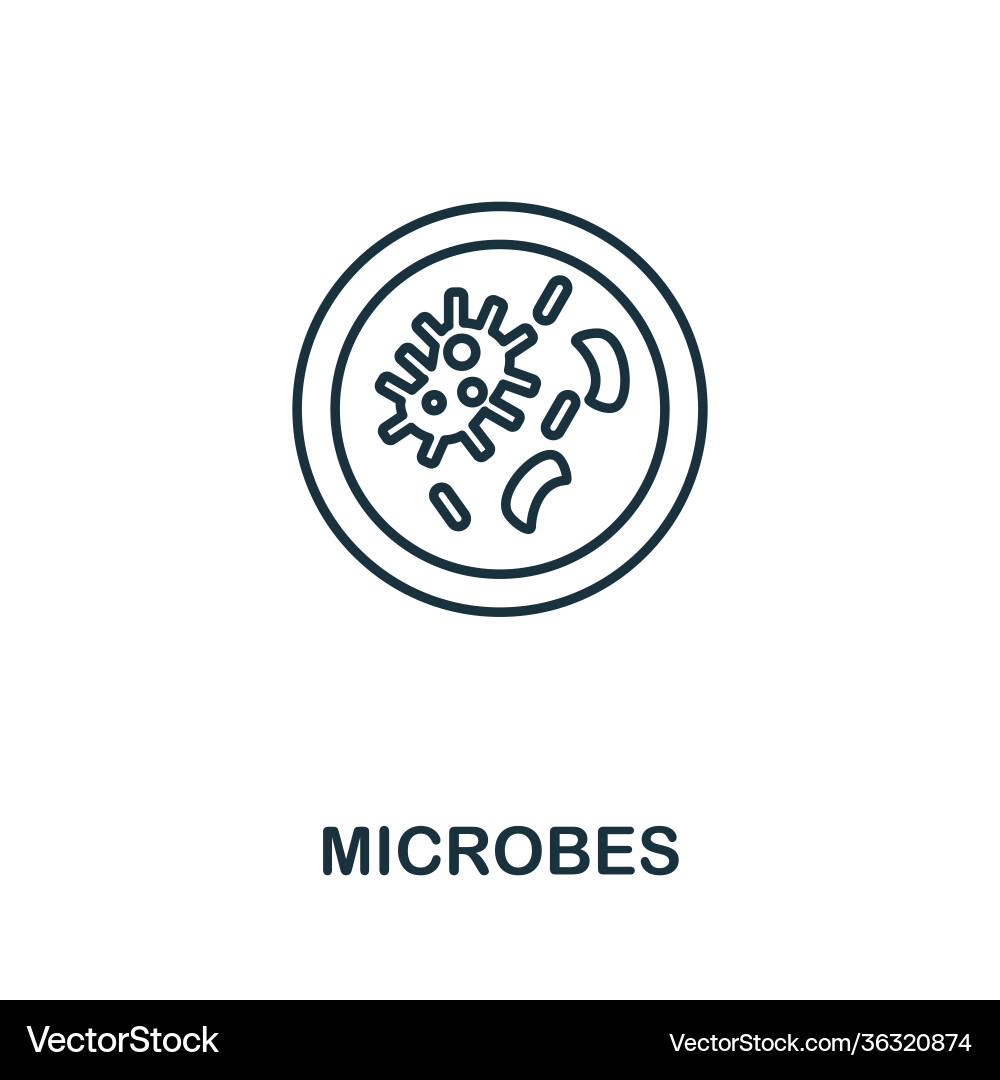 Microbes icon simple element from hygiene Vector Image
