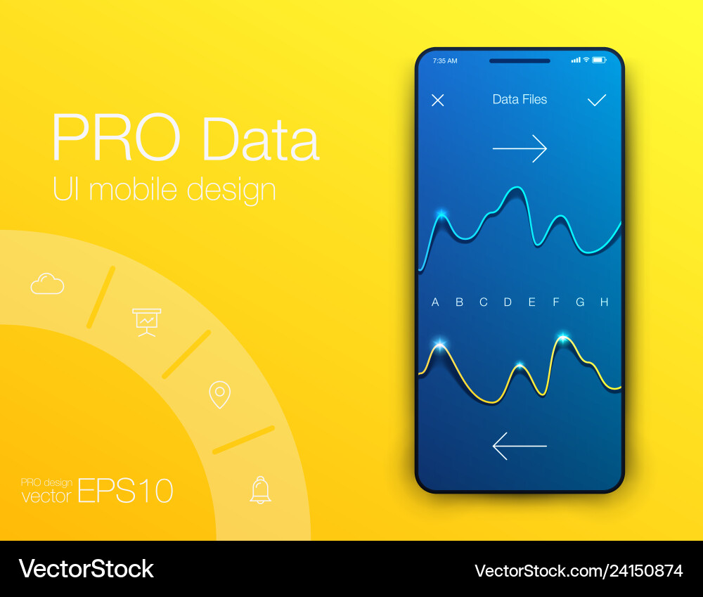 Mobile Analytics Dashboard UI vector image