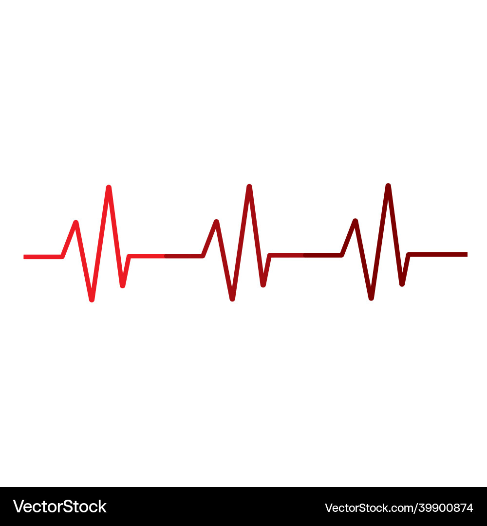 Pulse line template image Vector Image