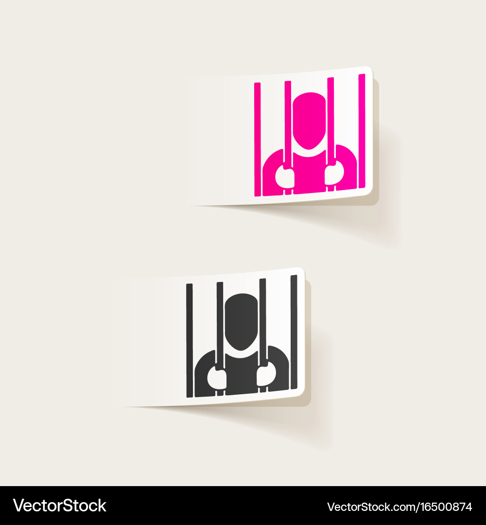 Realistic design element prisoner Vector Image