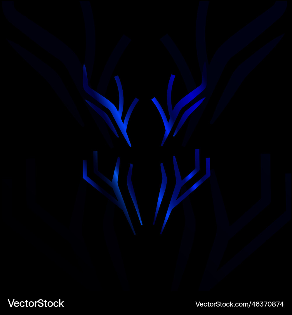 Robot logo design with dark background abstract Vector Image