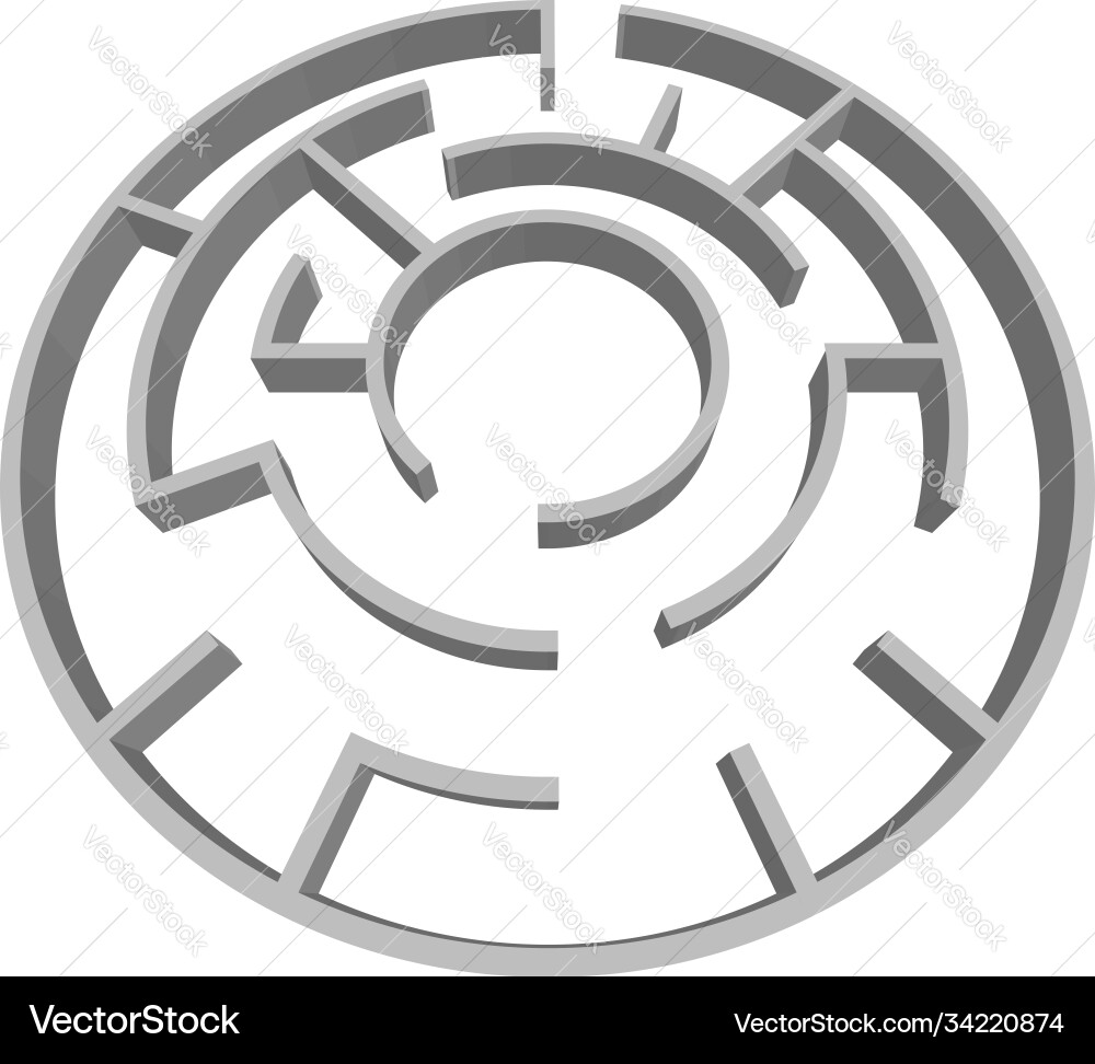 Solvable 3d maze labyrinth puzzle game Solvable 3d maze labyrinth puzzle game vector image