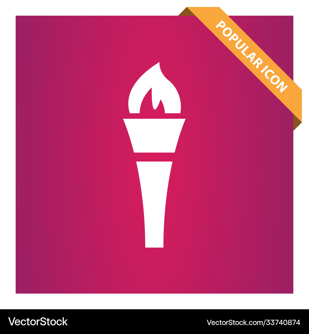Torch icon for web and mobile Vector Image