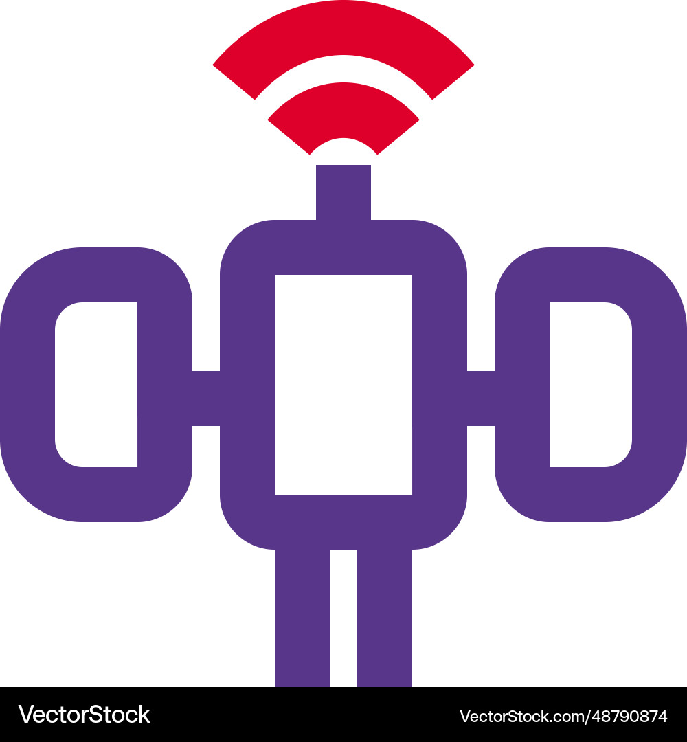 Using satellite wireless network for communication Vector Image