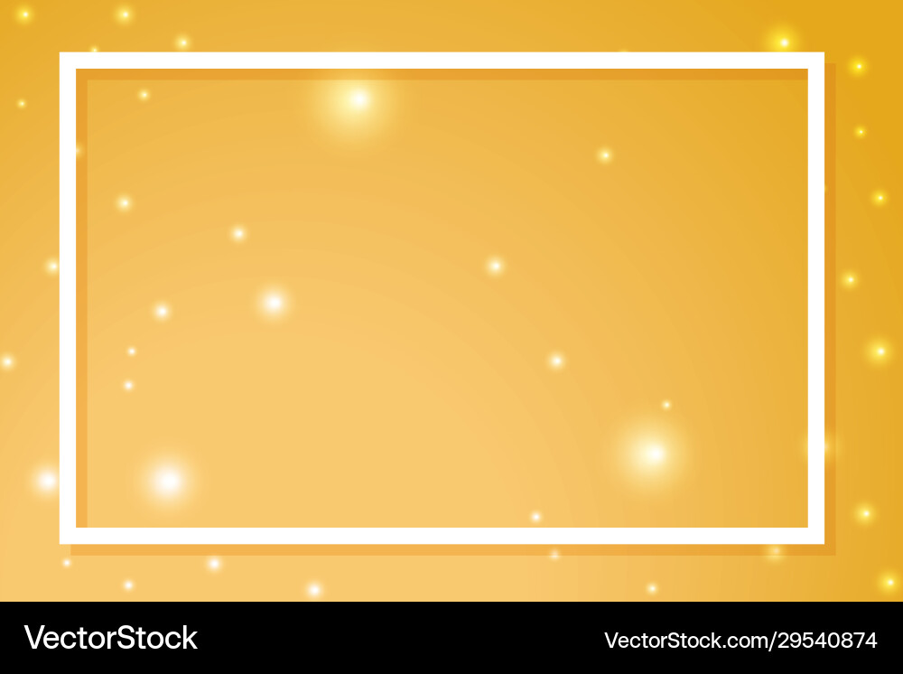 Yellow background with frame vector image