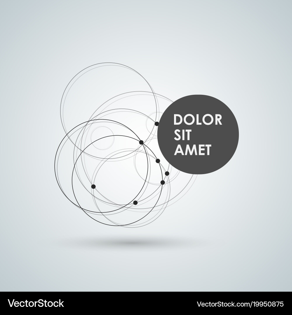 Abstract circle shapesm line and dots vector image