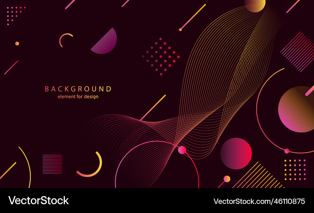 Abstract gradient background wave element Abstract gradient background wave element vector image