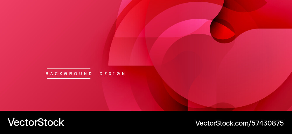 Abstract red design features layered curves Vector Image