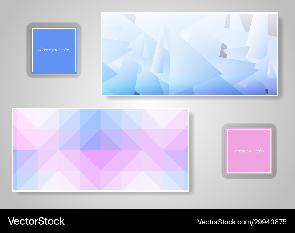 Abstract various colorful header set collection vector image