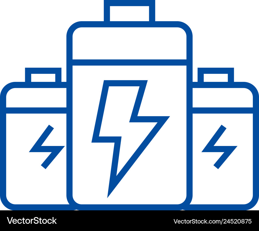 Batteryenergy power line icon concept battery Batteryenergy power line icon concept battery vector image