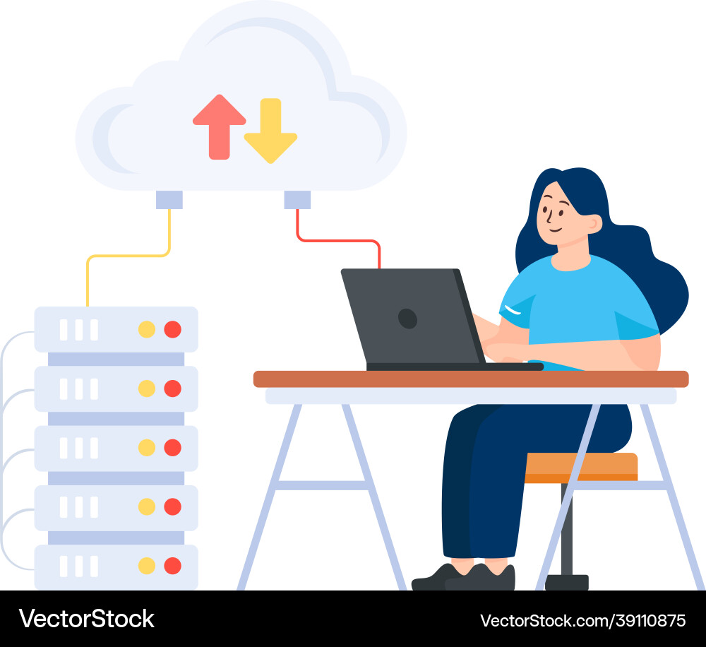 Cloud computing Vector Image