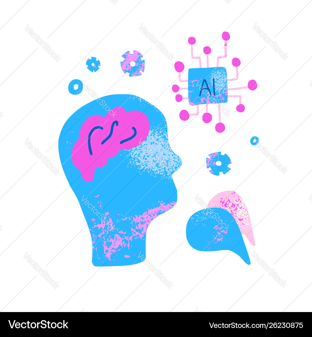 Cognitive science concept set elements vector image