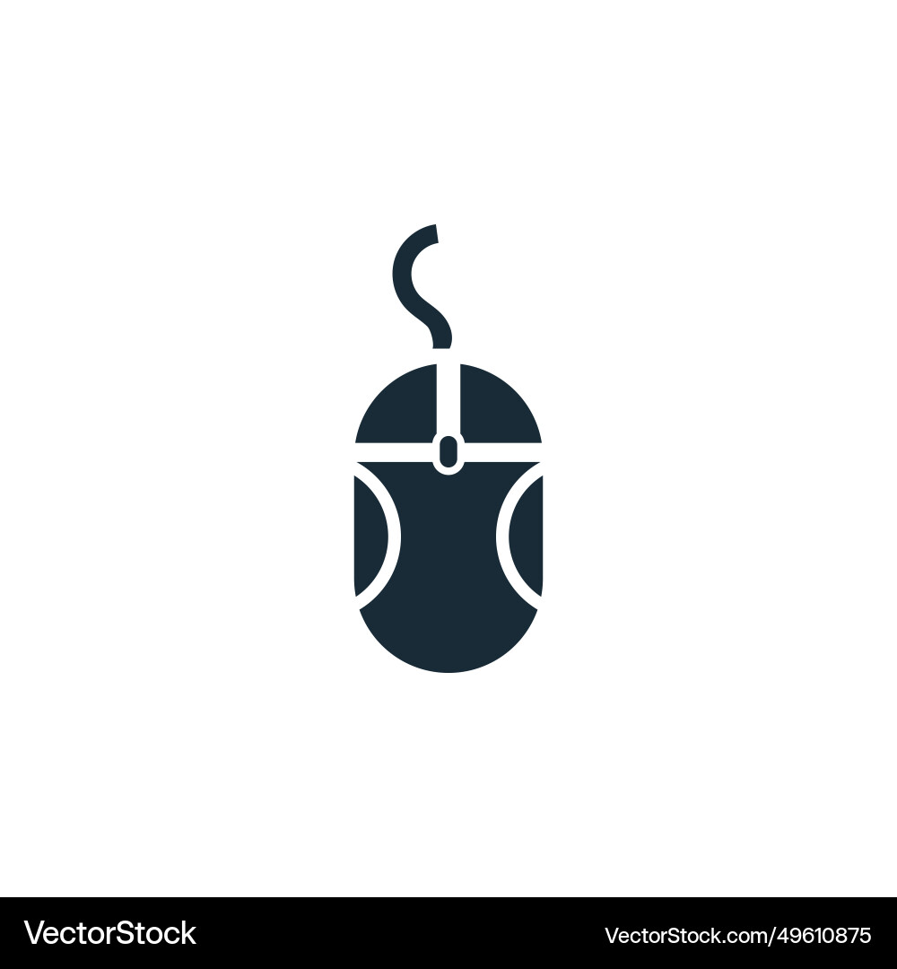 Computer mouse icon design template elements vector image