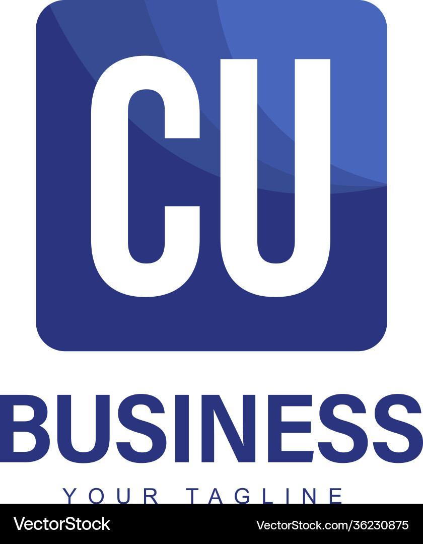Cu initial a logo design with abstract style Cu initial a logo design with abstract style vector image