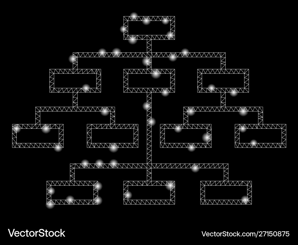 Flare Mesh Drahtrahmen Algorithmus Baum mit Flare Mesh Drahtrahmen Algorithmus Baum mit vektorbild