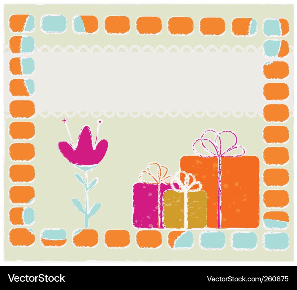 Greeting card vector image