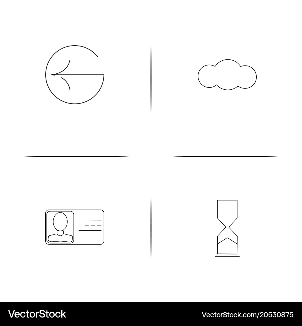 Internet technologies simple linear icons set Vector Image