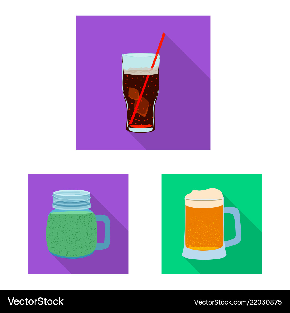 Isolated object of drink and bar sign collection Isolated object of drink and bar sign collection vector image