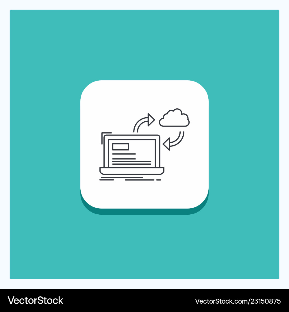 Round button for sync processing data dashboard Round button for sync processing data dashboard vector image