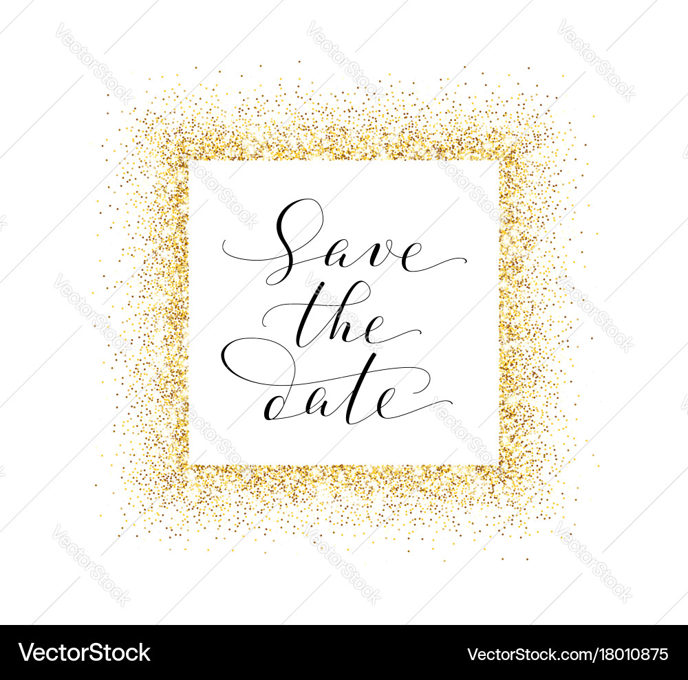 Save the date card hand written custom vector image