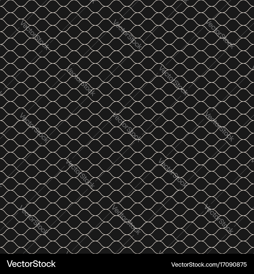 Seamless pattern thin wavy lines texture of mesh vector image