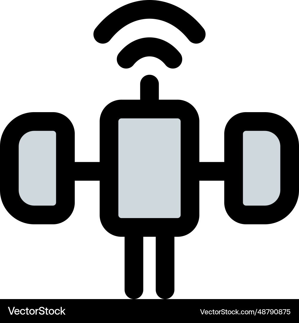 Using satellite wireless network for communication Vector Image
