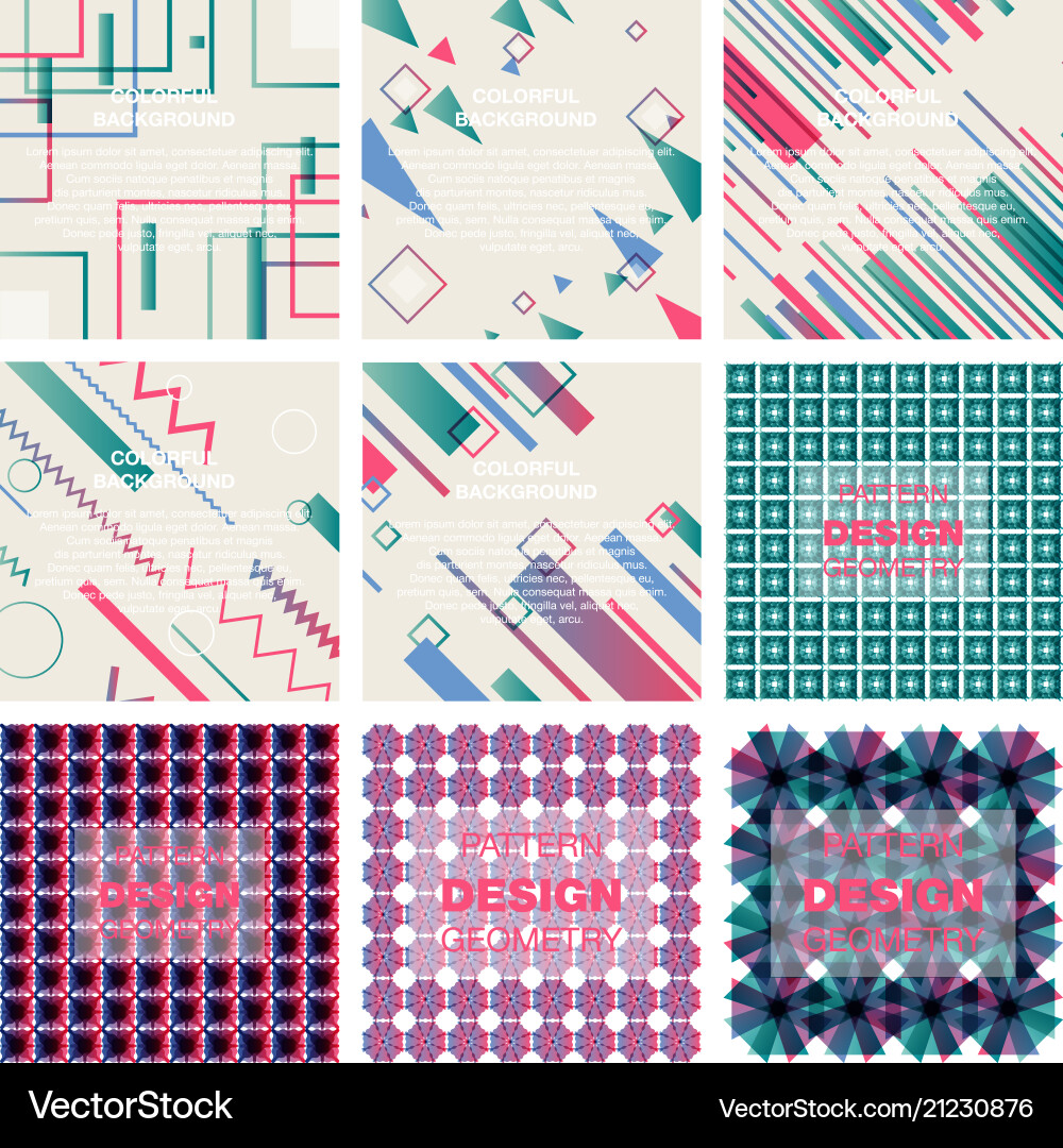 Abstract geometric pattern with lines rhombuses vector image