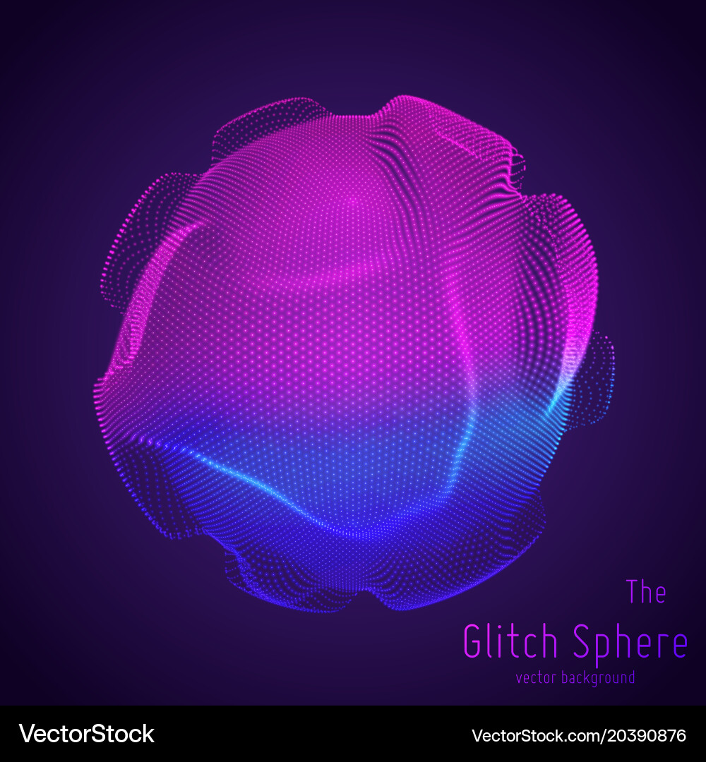 Abstract sphere of particles points array Vector Image