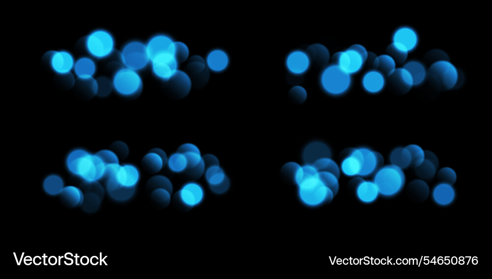 Blue bokeh set blurred background with sparkling Blue bokeh set blurred background with sparkling vector image
