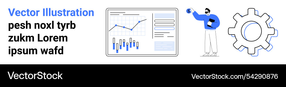 Business Analytics Präsentation mit Graphen Business Analytics Präsentation mit Graphen vektorbild