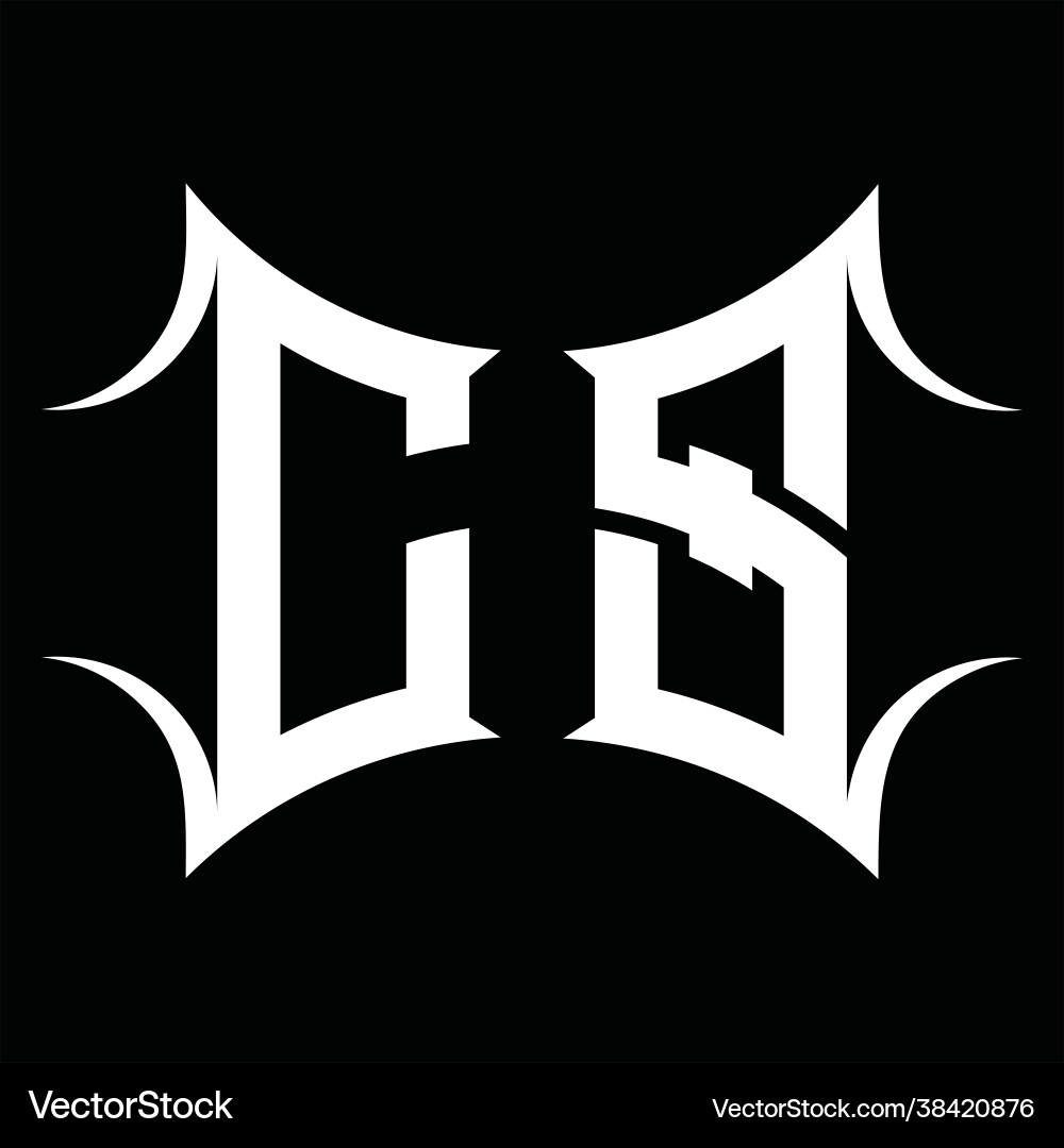 Cs logo monogram with abstract shape design Cs logo monogram with abstract shape design Vector Image