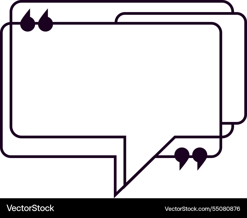 Empty speech bubble with quotation marks is ready Empty speech bubble with quotation marks is ready vector image
