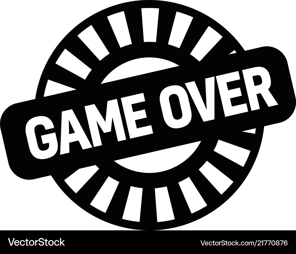 Game over rubber stamp Royalty Free Vector Image