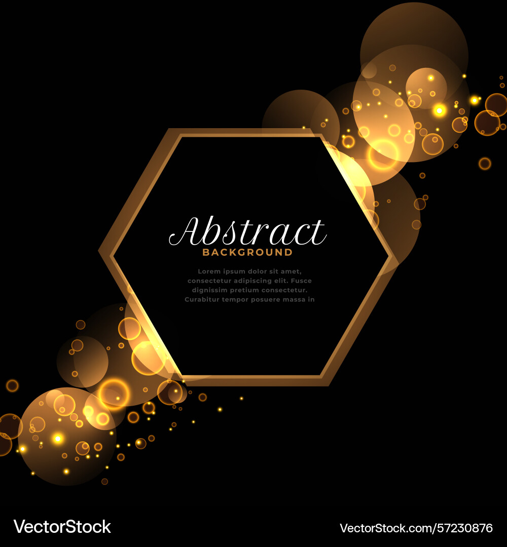 Geometric style hexagonal frame abstract vector image