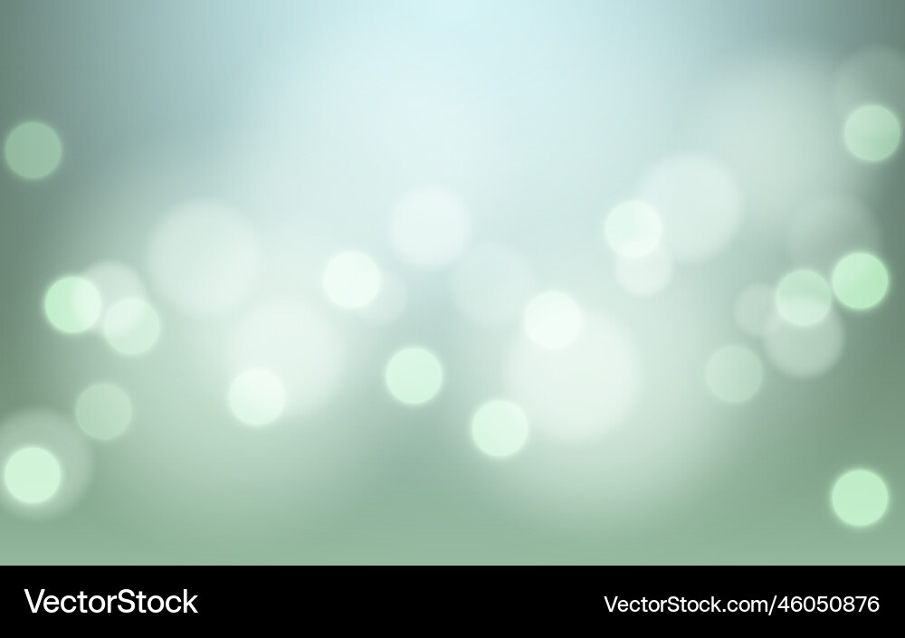 Nature green bokeh soft light abstract background Vector Image