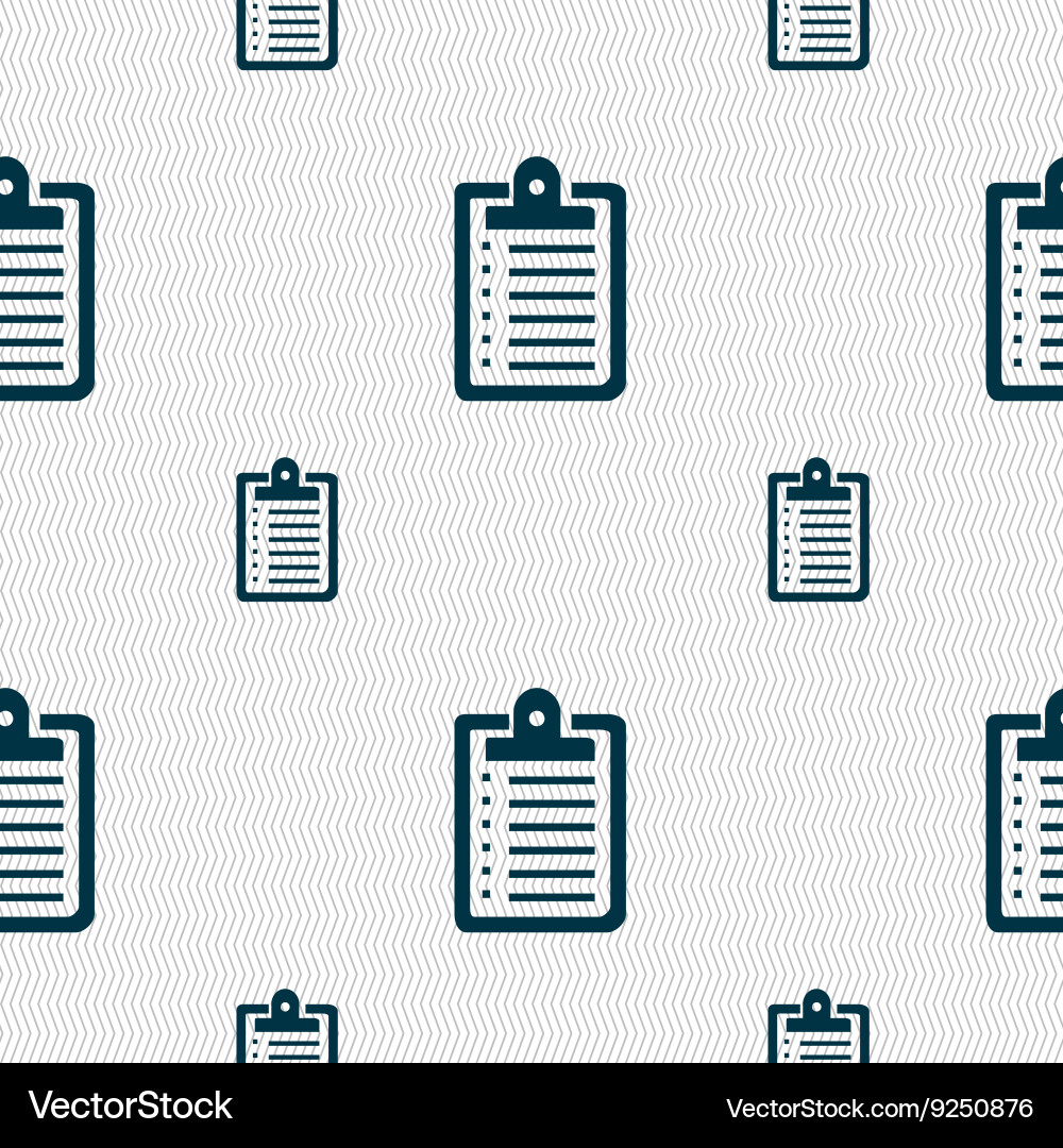 Notebook icon sign seamless pattern with geometric vector image