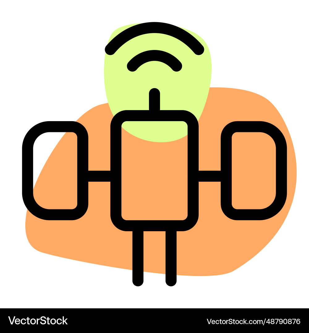 Using satellite wireless network for communication Vector Image