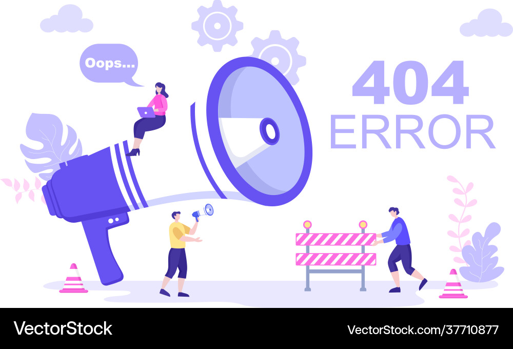 404 error and page not found lost connect 404 error and page not found lost connect vector image