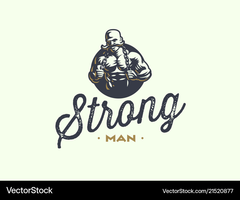 A vintage strong man with mustache A vintage strong man with mustache vector image