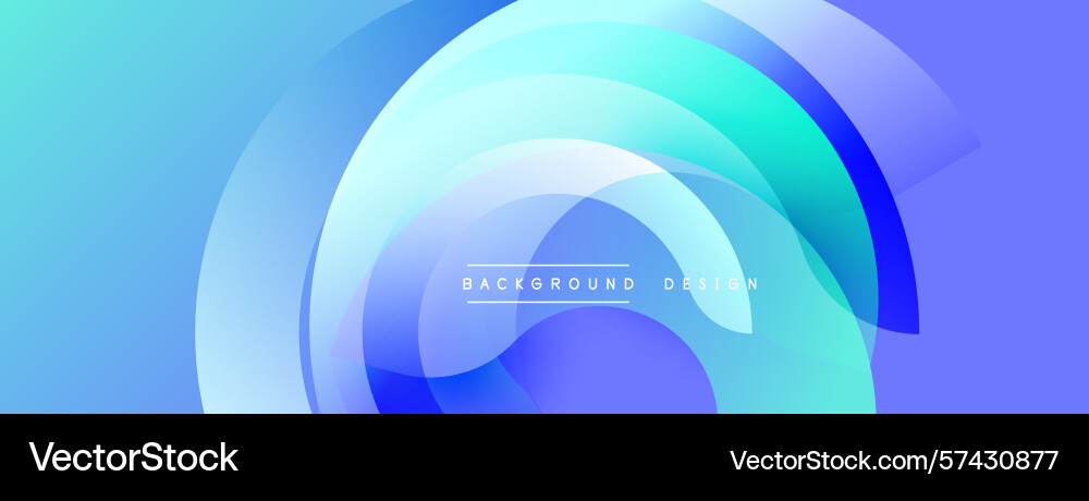 Abstract blue background overlapping circular Vector Image