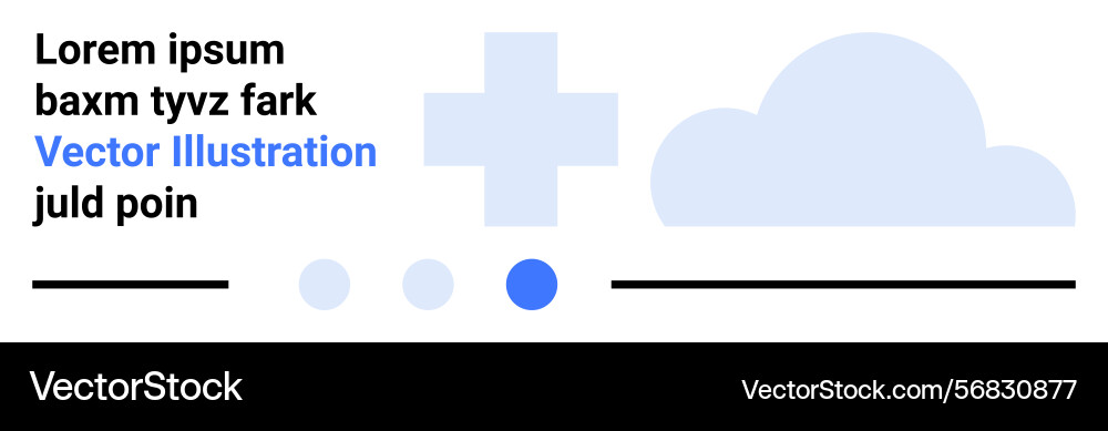 Abstract cloud and cross design with minimal text Abstract cloud and cross design with minimal text Vector Image