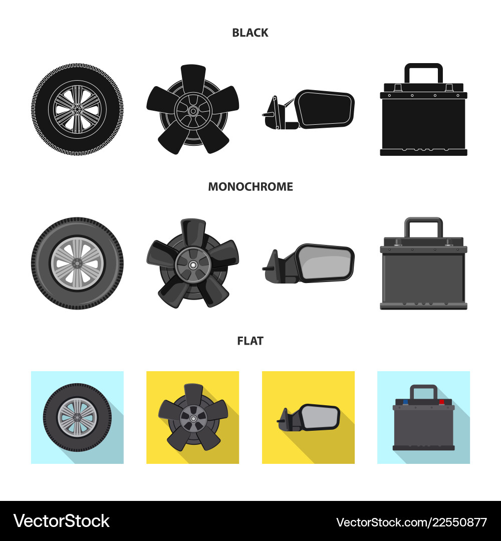 Auto and part symbol Auto and part symbol Vector Image